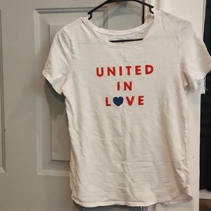 Old Navy United in Love Small T-Shirt